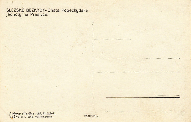 SLEZSKÉ BEZKYDY - Chata Pobezkydské jednoty na Prašivce