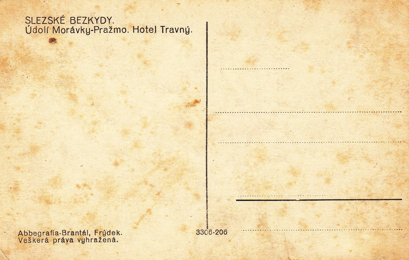 SLEZSKÉ BESKYDY. - Údolí Morávky - Pražmo. Hotel Travný.