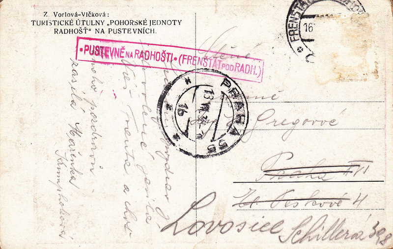 Z. Vorlová-Vlčková: TURISTICKÉ ÚTULNY „POHORSKÉ JEDNOTY RADHOŠŤ” NA PUSTEVNÍCH