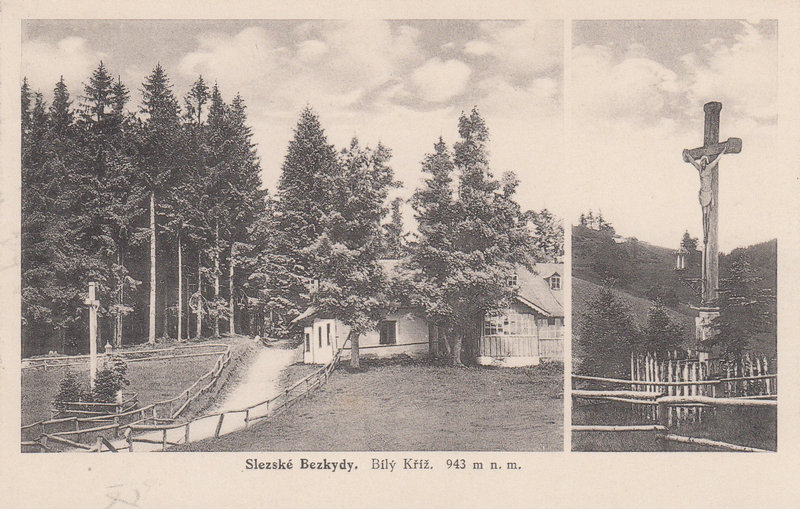 Slezké Bezkydy.Bílý Kříž. 943 m n. m.