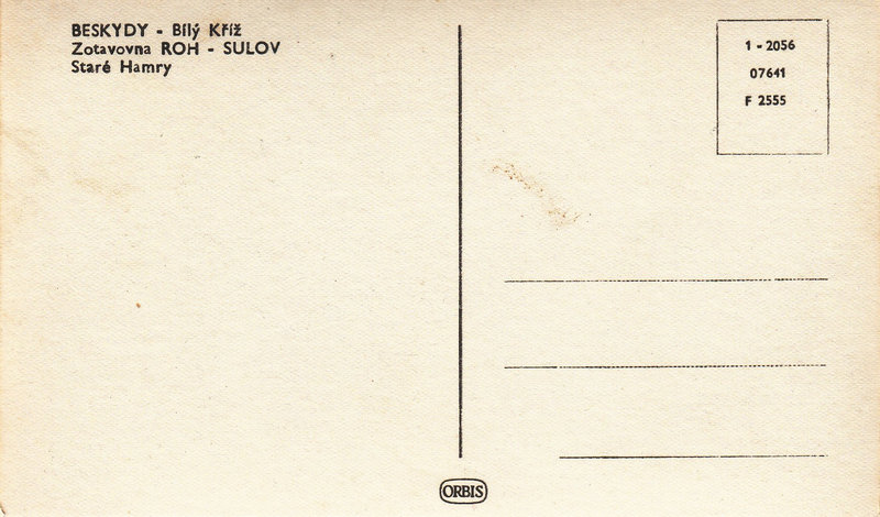 BESKYDY - Bílý Kříž - Zostavovna ROH . SULOV - Staré Hamry