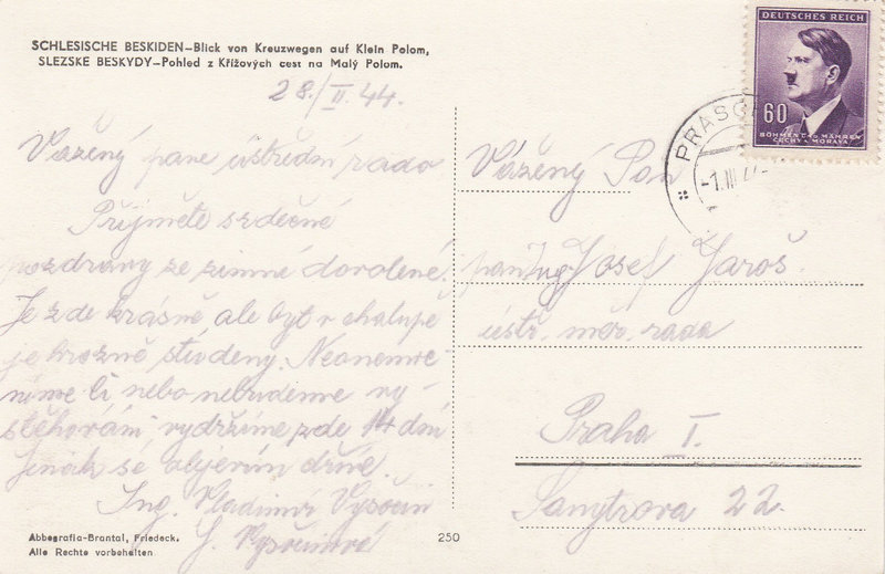 SLEZSKÉ BESKYDY - Pohled z Křížových cest na Malý Polom. 