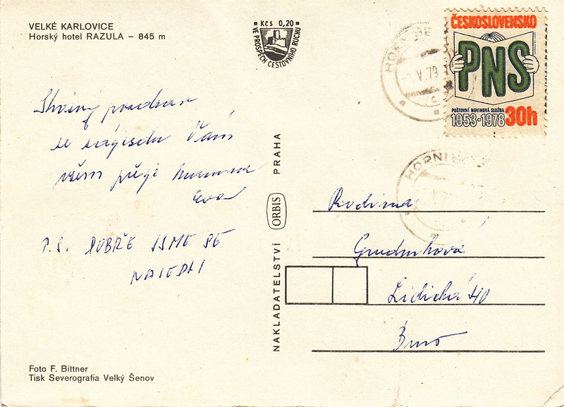 VELKÉ KARLOVICE- Horský hotel Razula - 845 m 