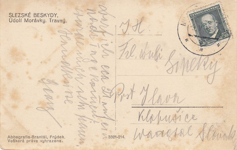 SLEZSKÉ BESKYDY - Údolí Morávky. Travný.