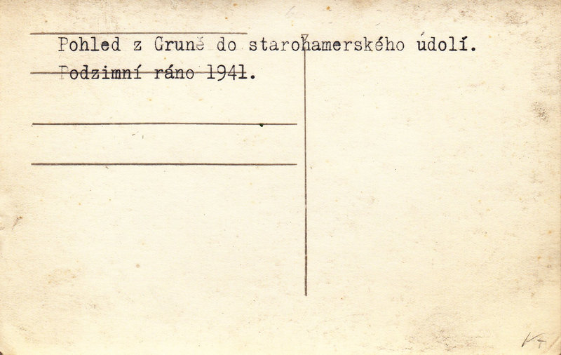 Pohled z Gruně do starohamerského údolí