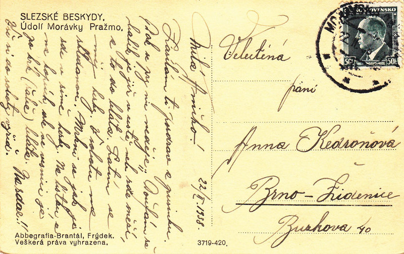 SLEZSKÉ BESKYDY. - Údolí Morávky Pražmo.