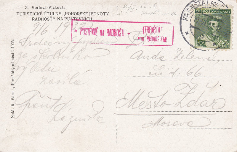 TURISTICKÉ ÚTULNY "POHORSKÉ JEDNOTY RADHOŠŤ" NA PUSTEVNÁCH