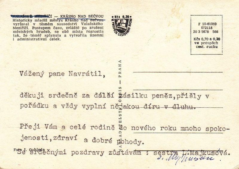 VALAŠSKÉ MEZIŘÍČÍ - KRÁSNO NAD BEČVOU