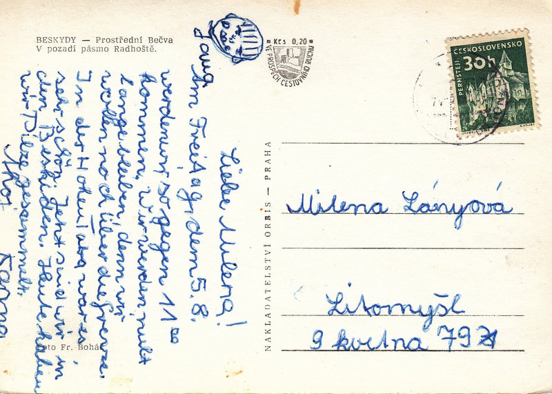 BESKYDY - Prostřední Bečva - V pozadí pásmo Radhoště.