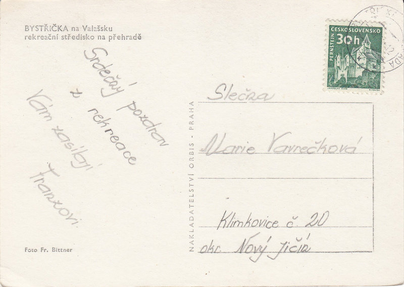 BYSTŘIČKA na Valašsku - rekreační středisko na přehradě