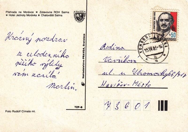 Přehrada na Morávce, Zotavovna ROH Salma, Hotel Jednoty Morávka, Chatoviště Salma