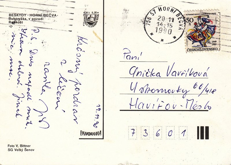 BESKYDY - HORNÍ BEČVA - Bukoryška, v pozadí Radhošť