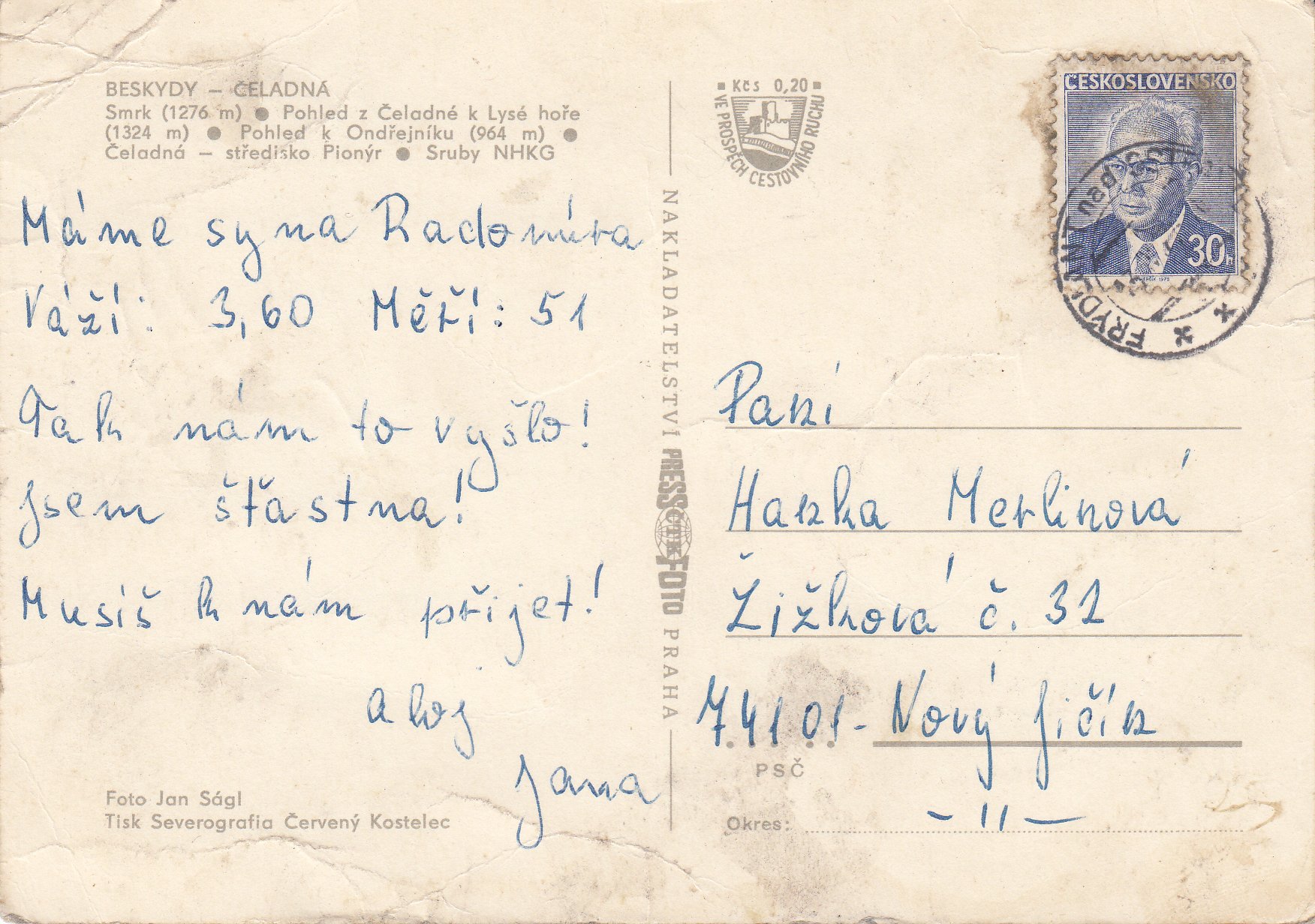 BESKYDY - ČELADNÁ