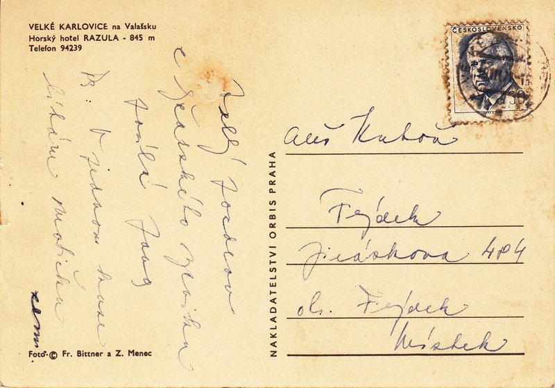 VELKÉ KARLOVICE na Valašsku - Horský hotel RAZULA - 845 m 