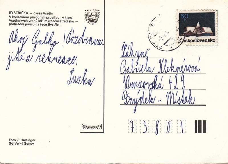 BYSTŘIČKA - okres Vsetín