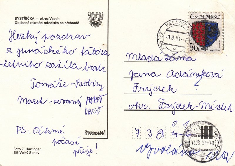 BYSTŘIČKA - okres Vsetín