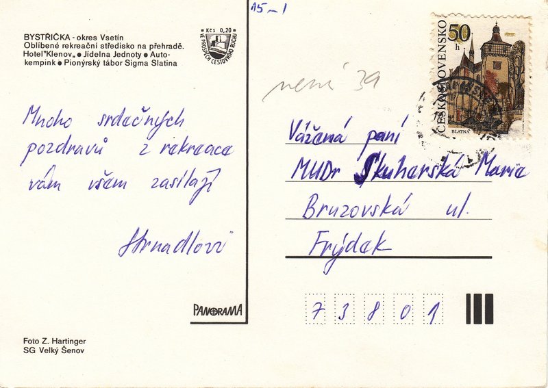 BYSTŘIČKA - okres Vsetín