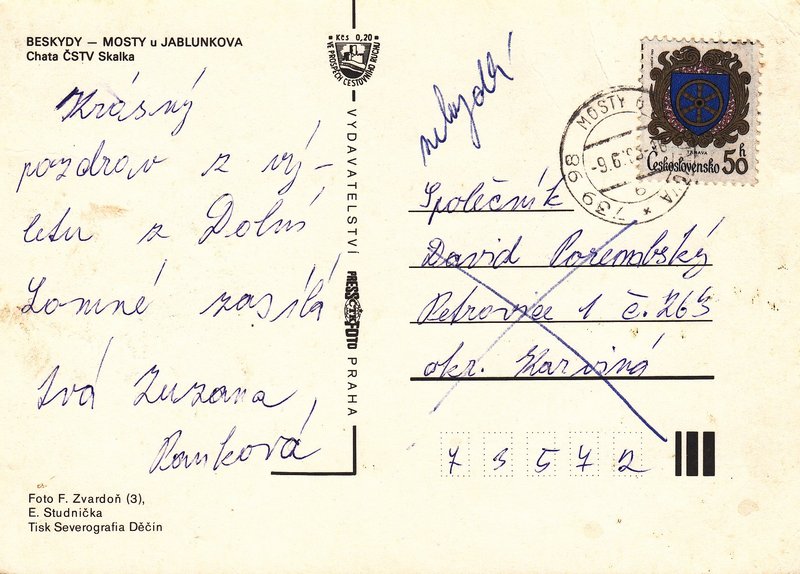 BESKYDY - MOSTY u JABLUNKOVA -Chata ČSTV Skalka