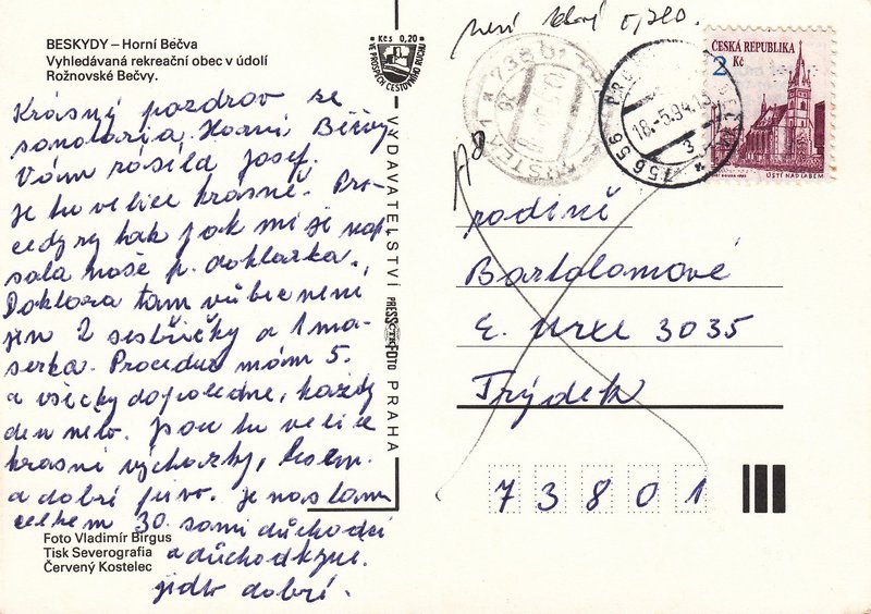 BESKYDY - HORNÍ BEČVA