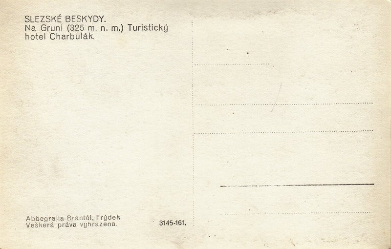 SLEZSKÉ BESKYDY - Na Gruni (325 m. n. m.) Turistický hotel Charbulák 