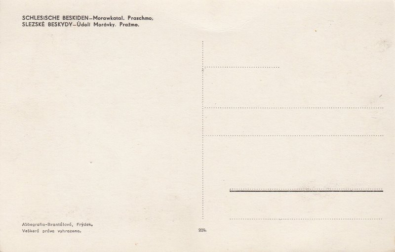 SLEZSKÉ BESKYDY -Údolí Morávky, Pražmo