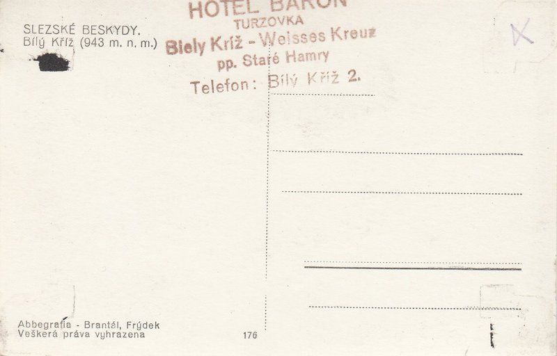 SLEZSKÉ BESKYDY -Bílý kříž (943 m. n. m. )