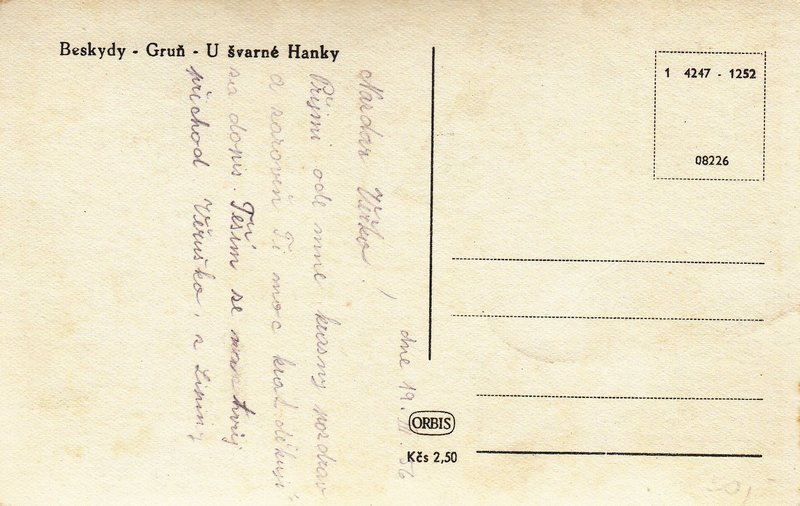Beskydy - Gruň - U švarné Hanky