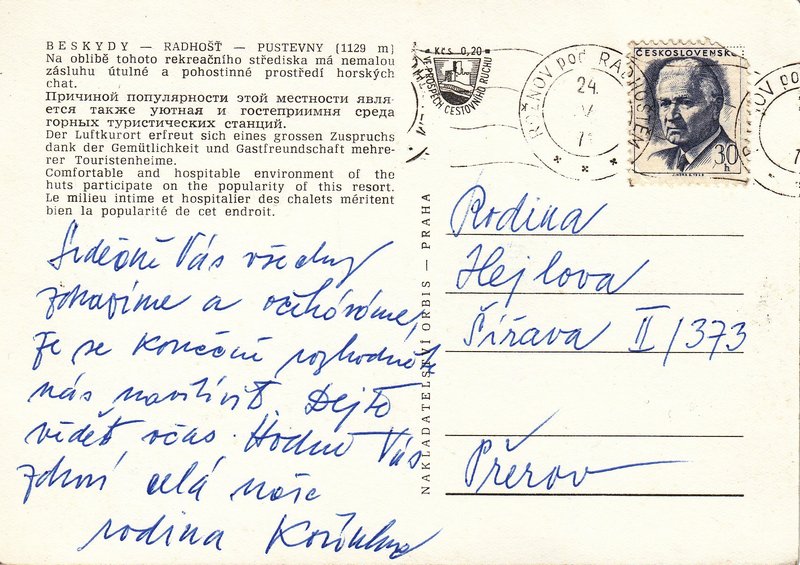 BESKYDY - RADHOŠŤ - PUSTEVNY 1129 m