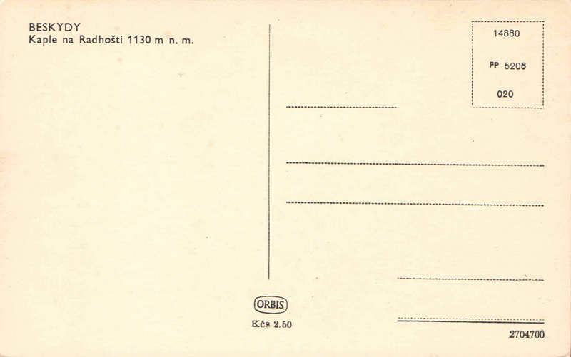 BESKYDY - Kaple na Radhošti 1130 m n. m.