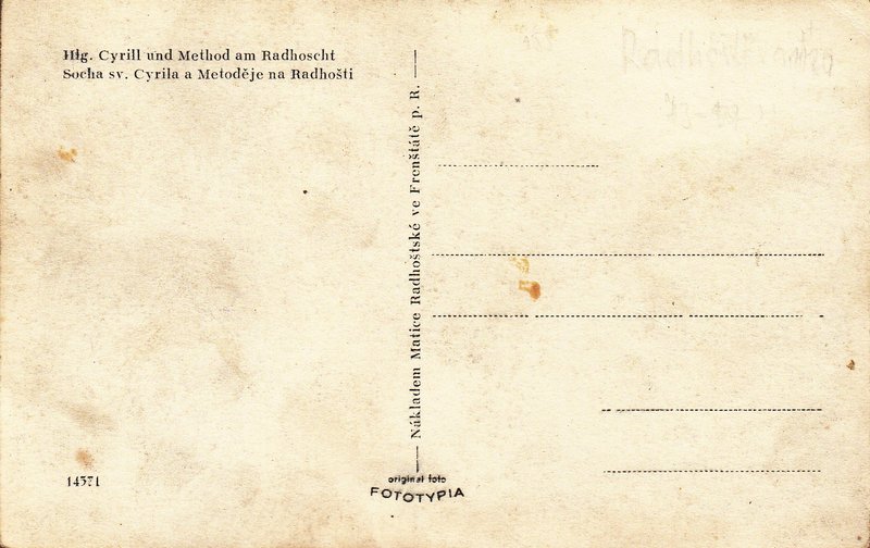 Socha sv. Cyrila a Metoděje na Radhošti