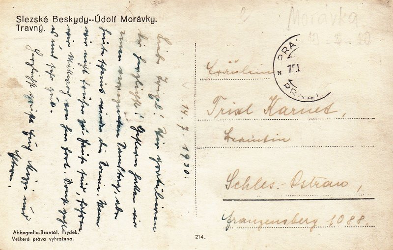 Slezské Beskydy - Údolí Morávky. Travný