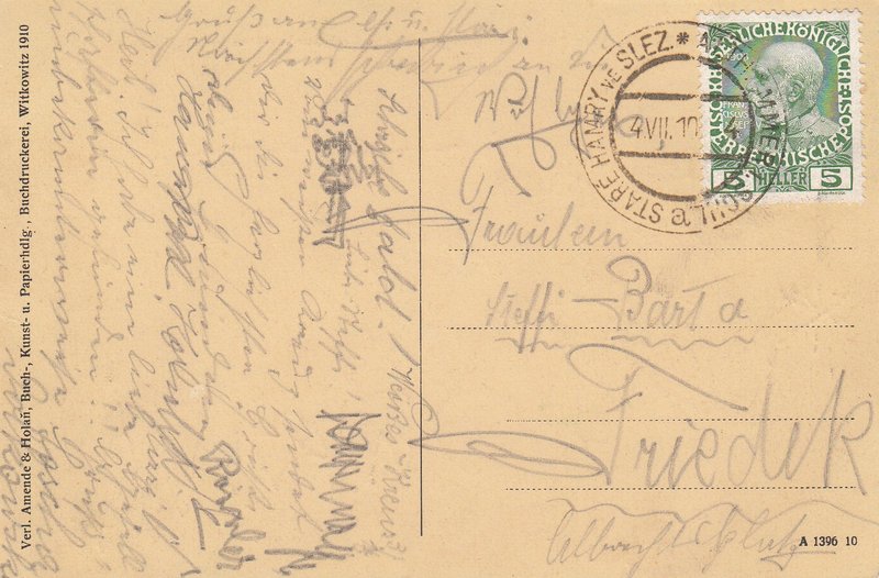 Schutzhaus am "Weisen Kreuz" der Sektion Witkowitz des Beskiden -Vereines