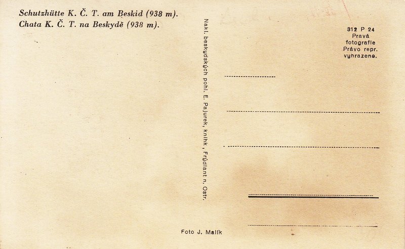 Chata K Č t na Beskydě 938 m.