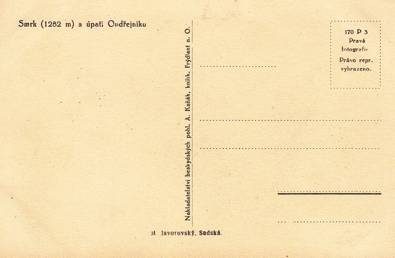 Smrk 1282 m s úpati Ondřejníku
