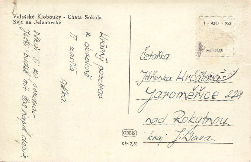 Valašské Klobouky - Chata Sokola - Svit na Jelenovské 