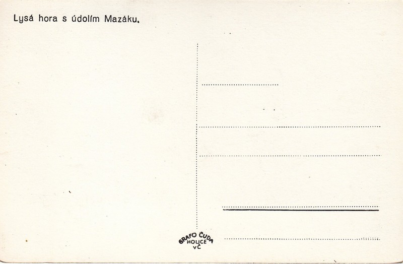 Lysá hora s údolím Mazáku