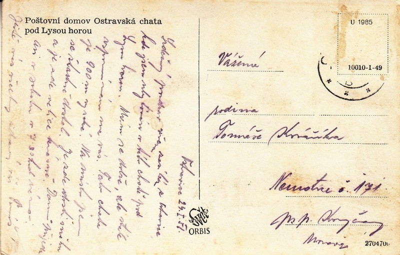 Poštovní domov Ostravská chata pod Lysou horou