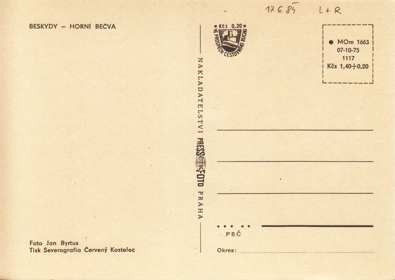 BESKYDY - HORNÍ BEČVA