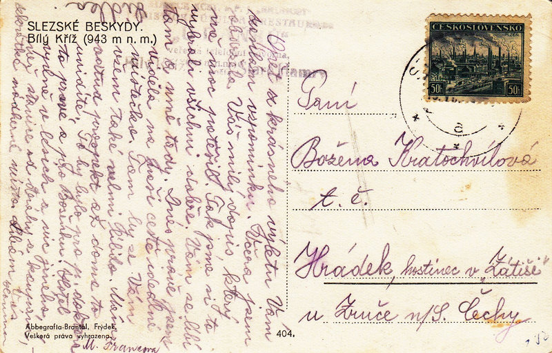 SLEZSKÉ BESKYDY . - Bílý Kříž (943 m n. m.) 