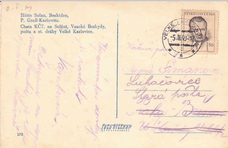 Hütte Solan, Beskiden, P. GroB-Karlowitz.