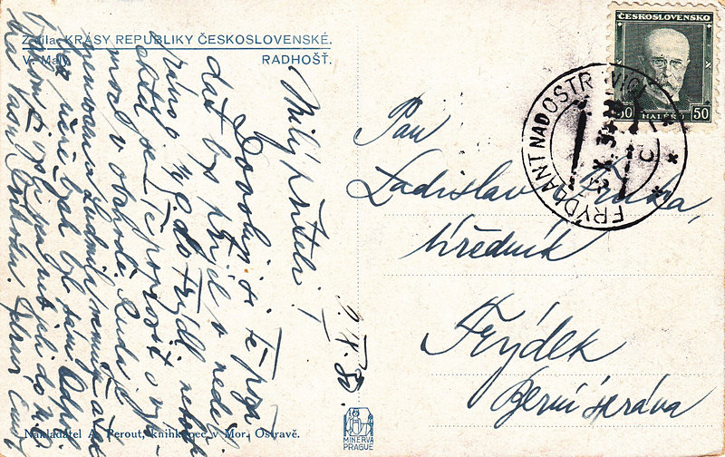 Z díla KRÁSY REPUBLIKY ČESKOSLOVENSKÉ. RADHOŠŤ