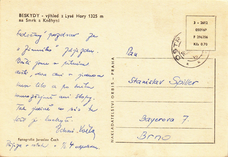 BESKYDY - výhled z Lysé Hory 1325 m na Smrk a Kněhyni