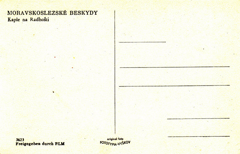 MORAVSKOSLEZSKÉ BESKYDY - Kaple na Radhošti