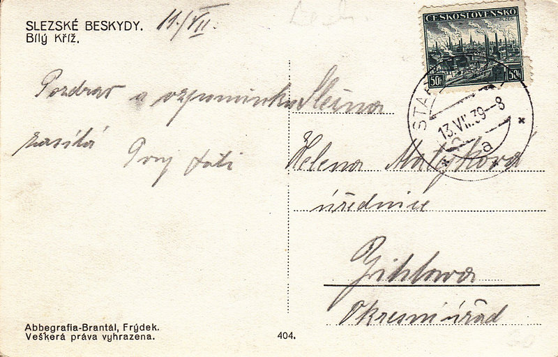 SLEZSKÉ BESKYDY. - Bílý Kříž.