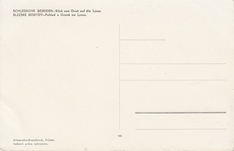 SLEZSKÉ BESKYDY - Pohled s Gruně na Lysou