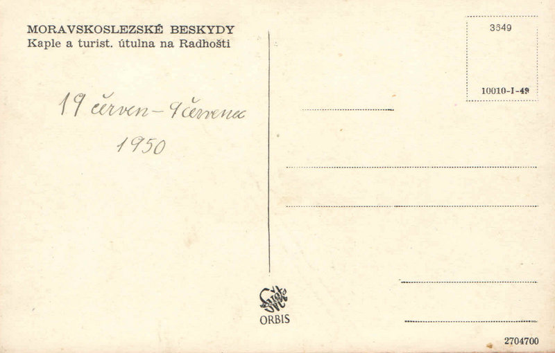 MORAVSKOSLEZSKÉ BESKYDY Kaple a turistická útulna na  Radhošti 