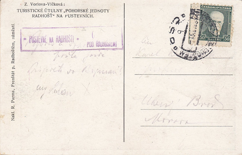 Turistické útulny "Pohorské jednoty Radhošť" na Pustevních